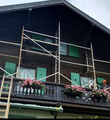 Sablage chalet en bois