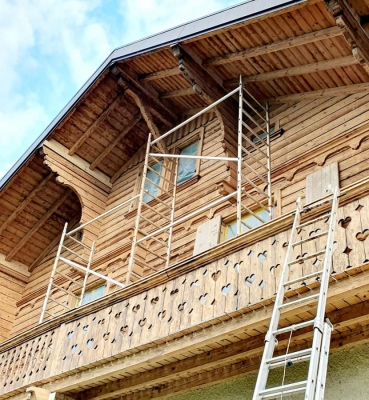 Sablage chalet en bois