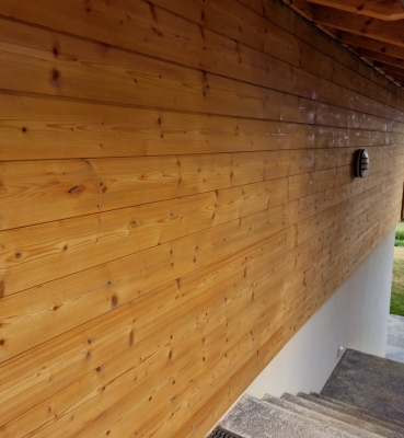 Décapage par aérogommage (sablage) d’une villa en bois à Arzier