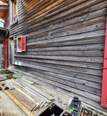 Sablage chalet en bois