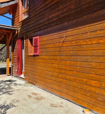 Sablage chalet en bois