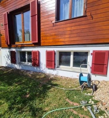 Sablage chalet en bois